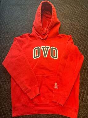 OVO Classic Arch Logo Hoodie Red Medium
